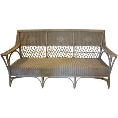 Lacquered Rattan Sofa 8