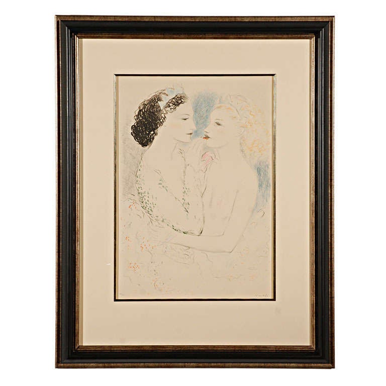 Custom Framed Lithograph by Marcel Vertes, Signed and Numbered