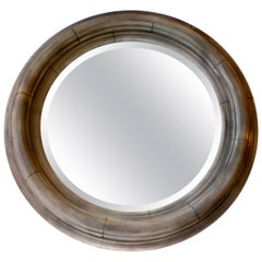 Belgium Carved Round Mirror