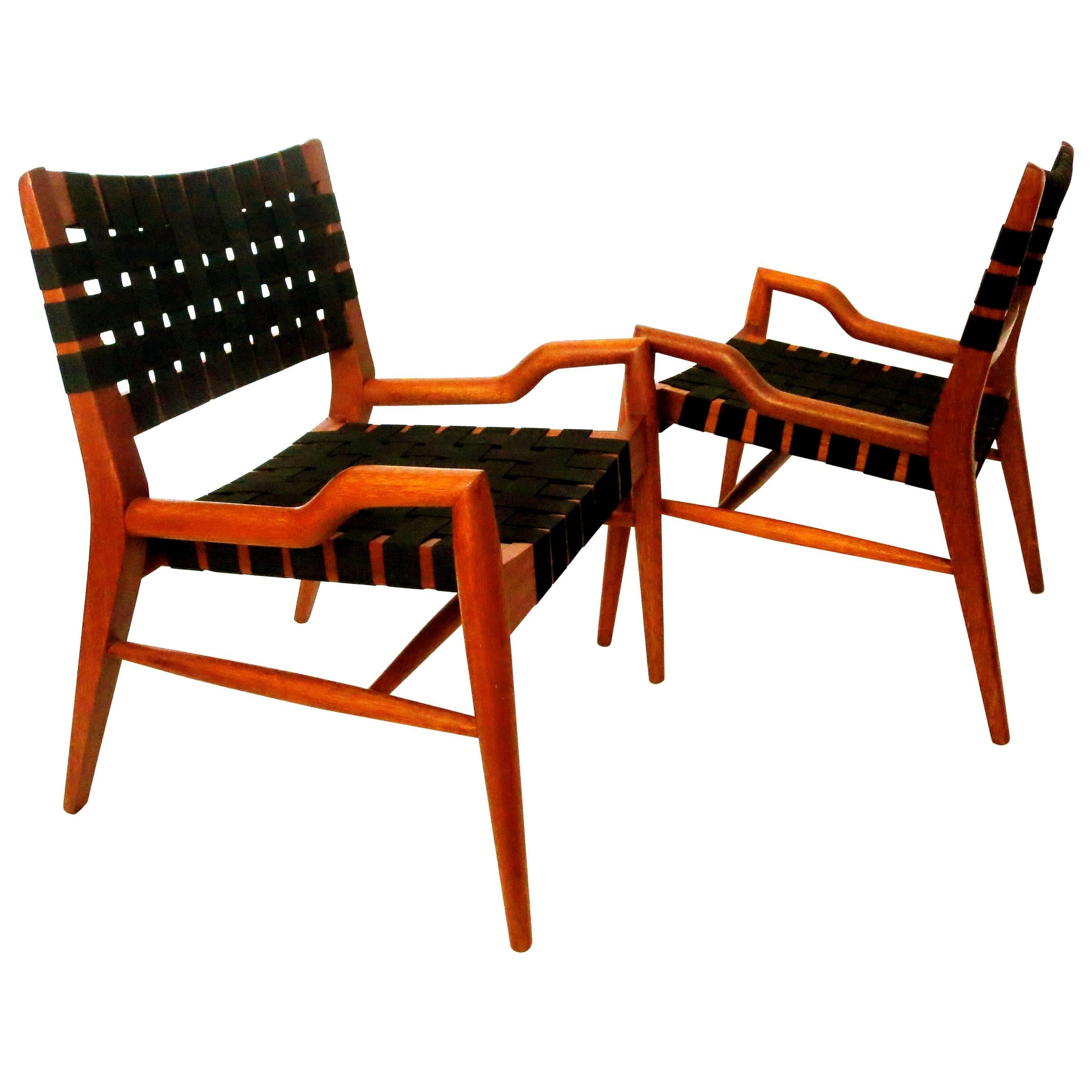 Striking Pair of Petite Club Chairs by John Keal for Brown Saltman