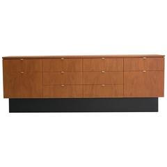 Florence Knoll Executive Teak Credenza on Plinth Base 1960 4