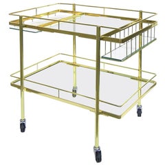 Cesare Lacca Brass Bar Cart