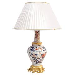 Used Japanese Imari Porcelain Lamp, circa 1880