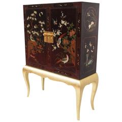 Louis XV Chinese Lacquer Style Cabinet