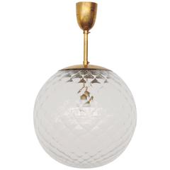 Splendid Murano Ceiling Lamp Attributed to Venini