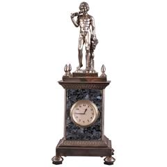 19th Century Bacchus and Satyr Mantel Clock