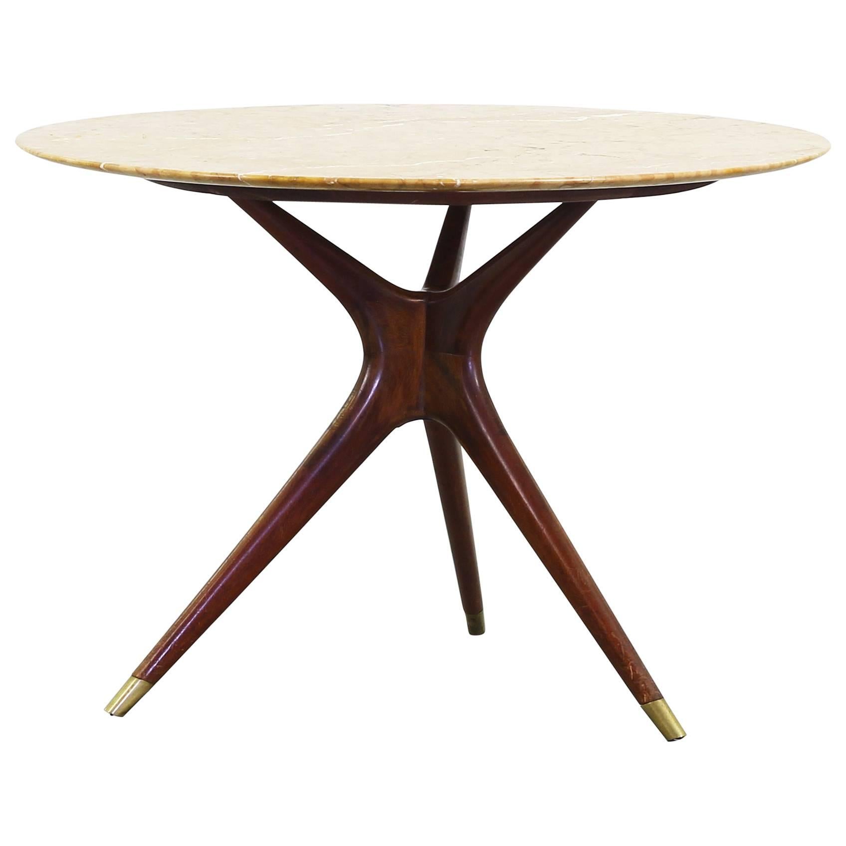 Rare Round Dining Table by Ico Parisi for Ariberto Colombo