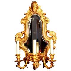 Louis XVI Style Mirrored Girandole