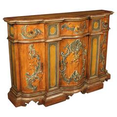 20th Century, Venetian Lacquered and Painted Sideboard