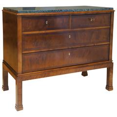 Fine Swedish Modern Classicism Chest of Drawers in Birch with Marble Top 8