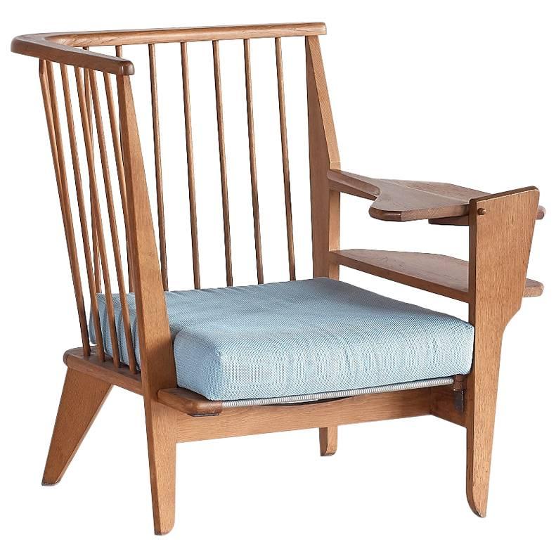 Guillerme & Chambron Corner Chair in Solid Oak