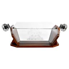 French Art Deco Rosewood Fruit Basket, 1930 7