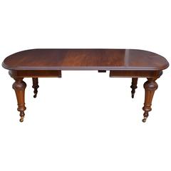 Antique Victorian Mahogany Extending Dining Table