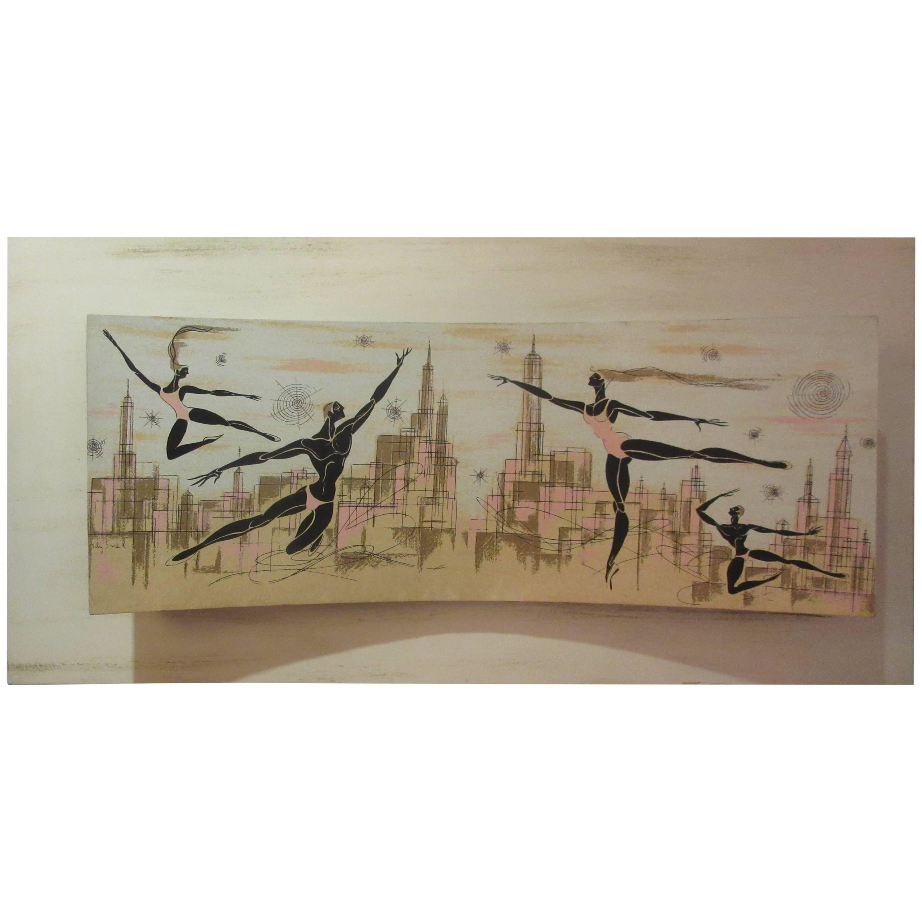 Bily Snel Ballet 1950s Painting in Three Dimensional Cineascope