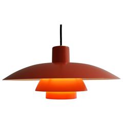 Poul Henningsen PH4 Pendant Light in Orange for Louis Poulsen, Denmark