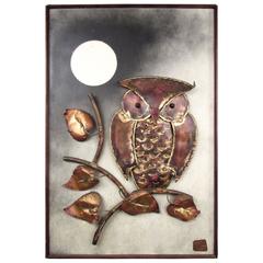 Vintage Owl Metal Wall Art by Alex Kovacs