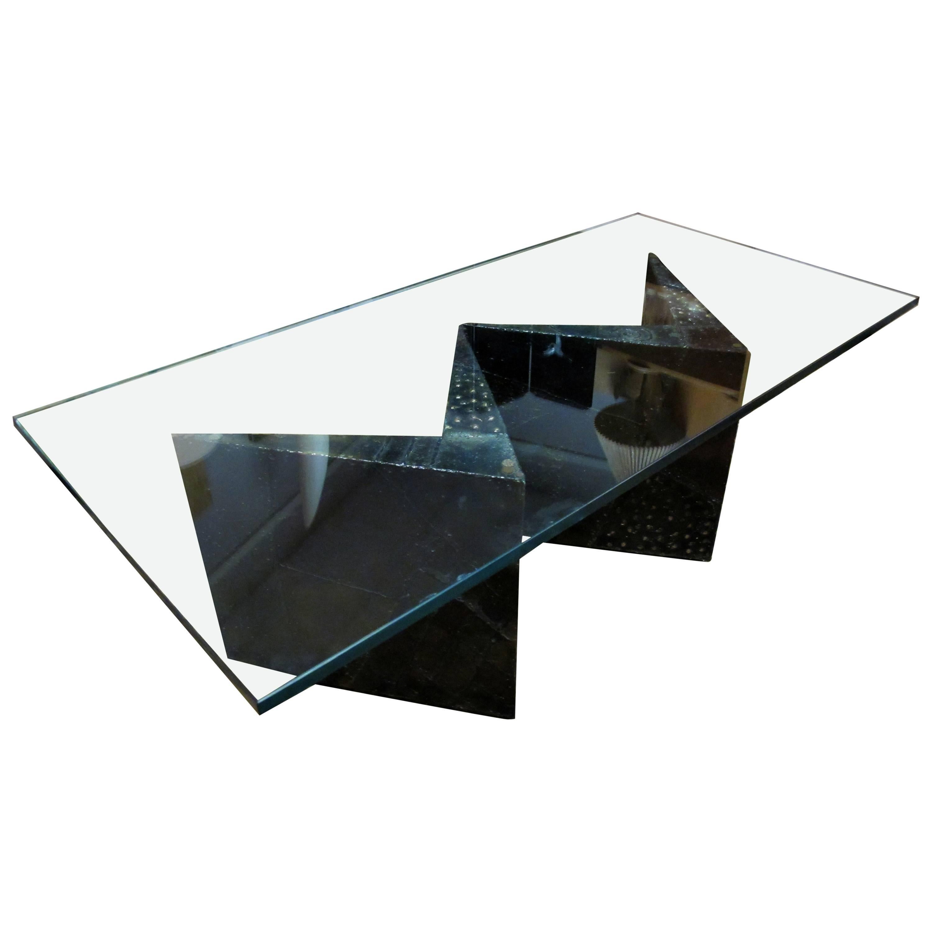 Paul Evans Zig Zag Patchwork Coffee Table For Sale