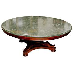 Antique Regency Centre Dining Table Marble Top