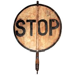 19th Century Train Conductor Sign from Fillmore, California