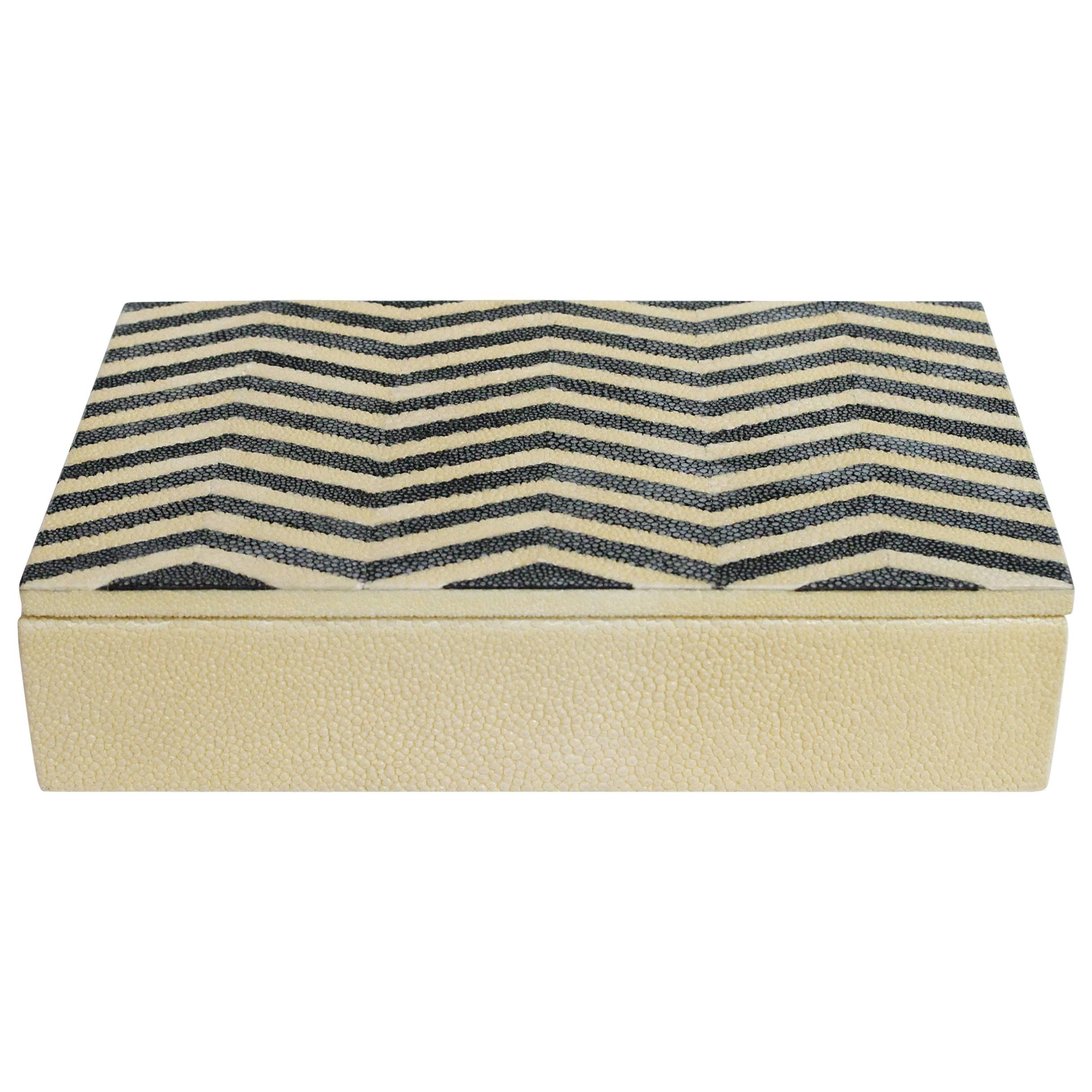 Ivory and Black Shagreen Box by Fabio Ltd