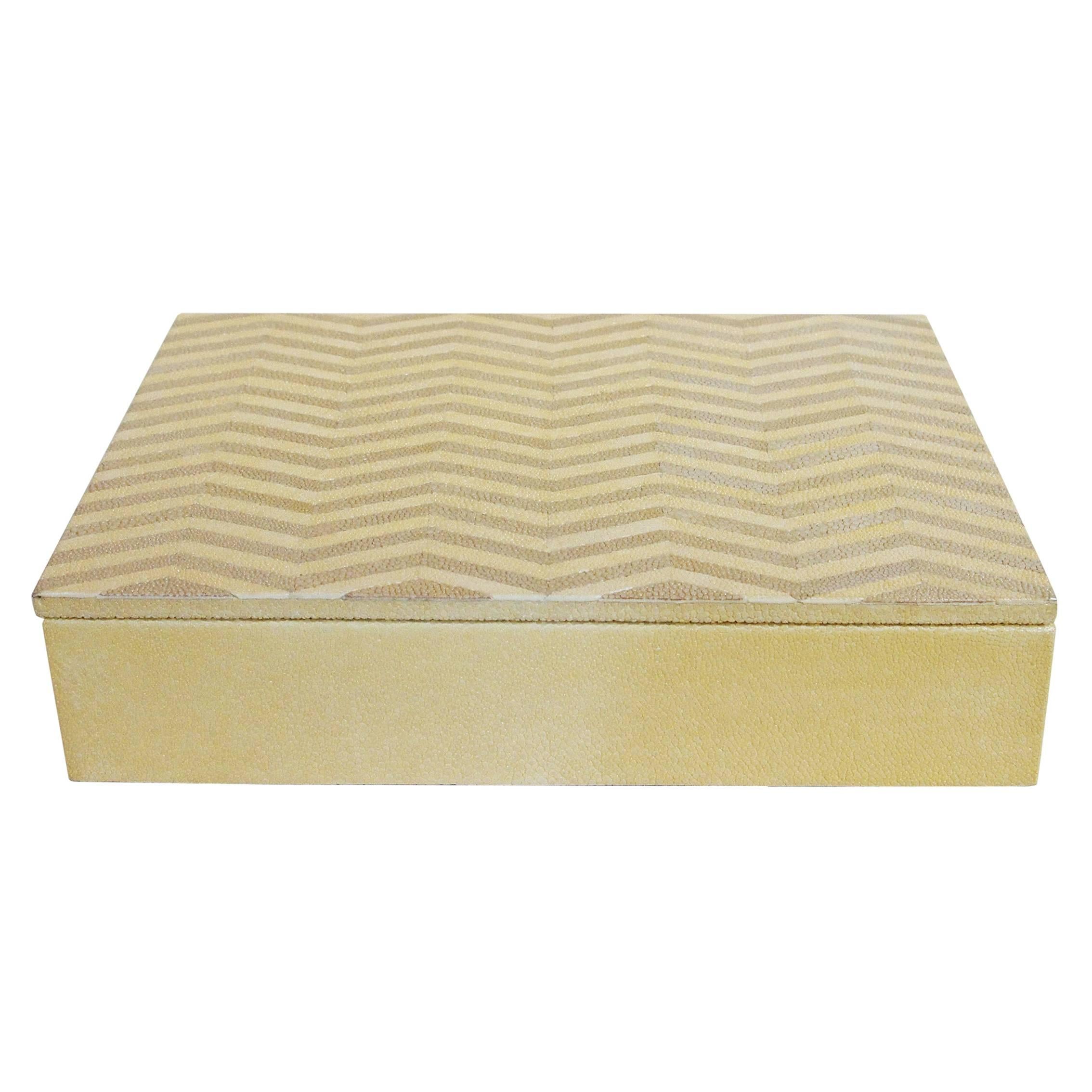 Ivory and Brown Shagreen Box FINAL CLEARANCE SALE