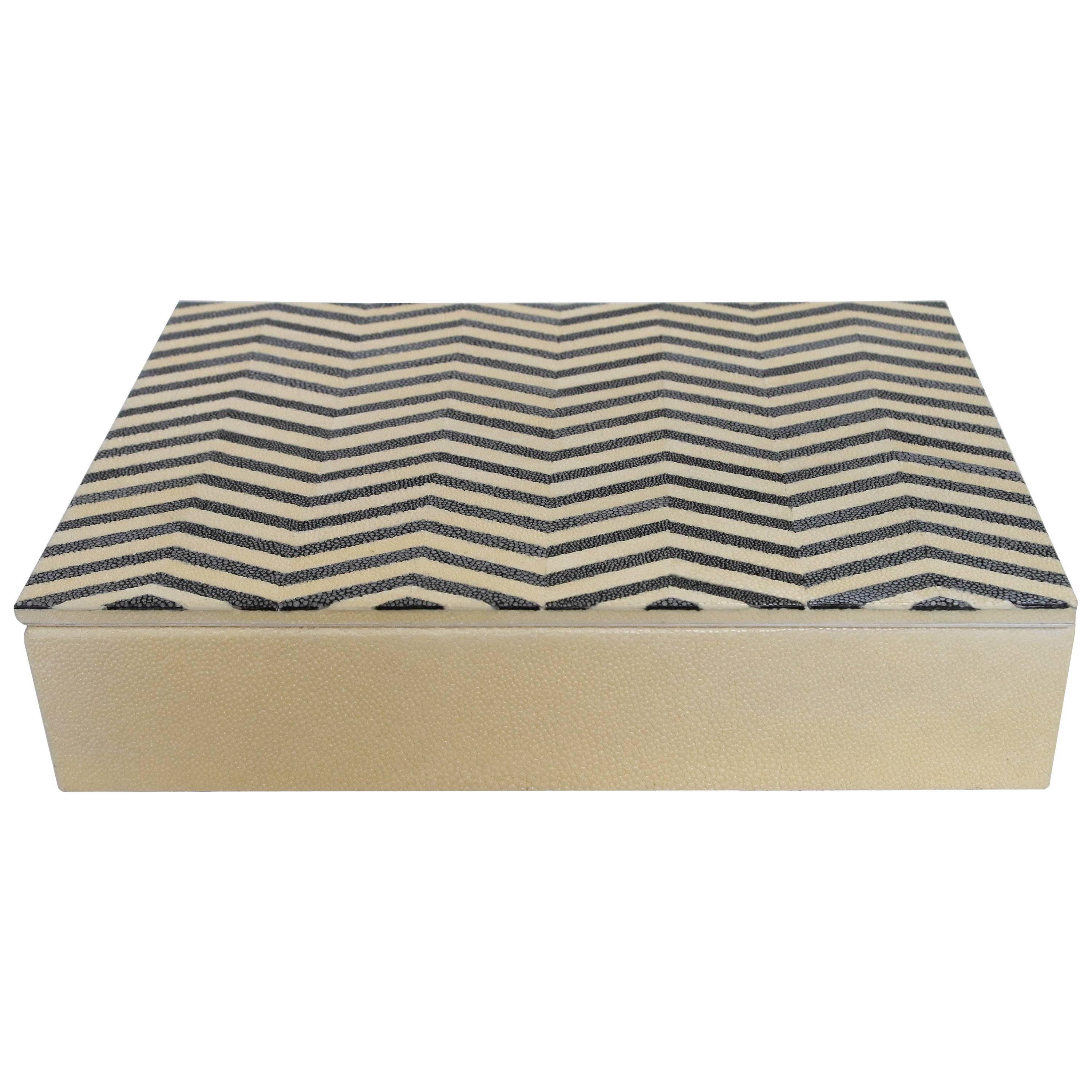 Ivory and Black Shagreen Box FINAL CLEARANCE SALE