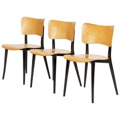 Set of Three Max Bill Chairs for Horgen Glarus, Switzerland, 1957