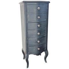Black Skin Tall Chest of Drawers