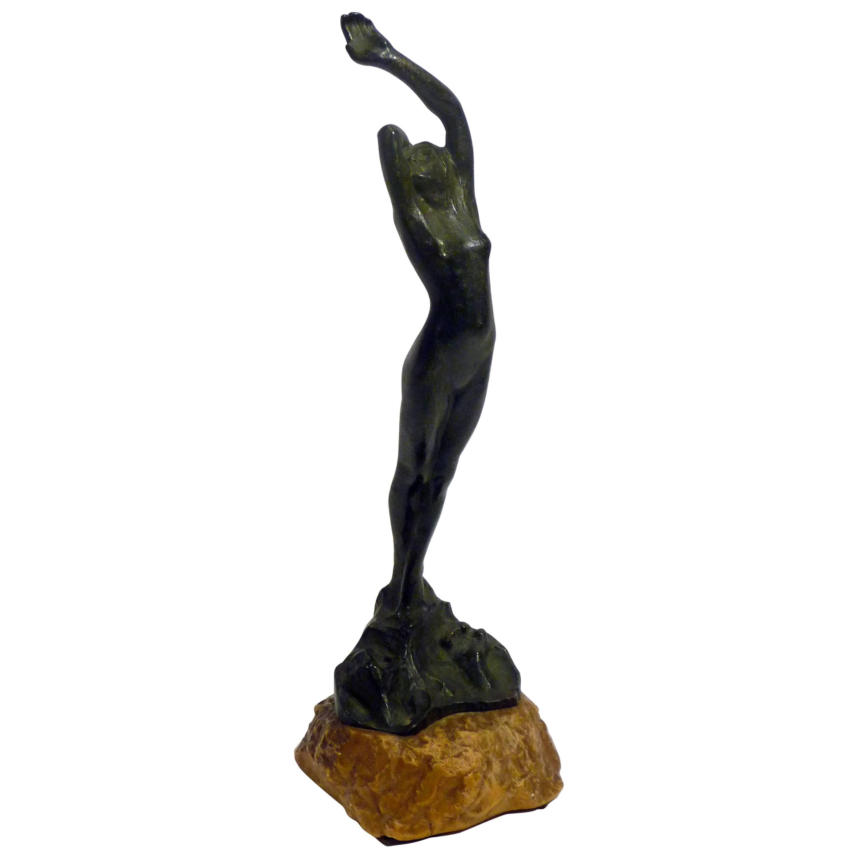 Harald Sorensen-Ringi, "Awakening", a Bronze Sculpture, Signed For Sale