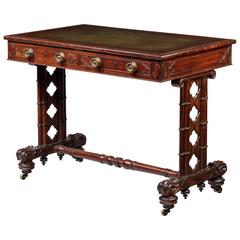 Regency Mahogany Writing Table or Desk 11