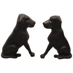 Retro Cast Iron Labrador Dog Andirons by Liberty Foundry Co.