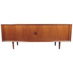 Danish Modern Tambour Door Sideboard or Credenza