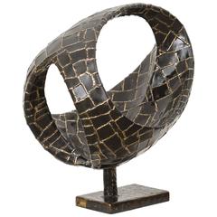 Abstract Ovoïde Bronze Sculpture by Jacques Duval-Brasseur 7