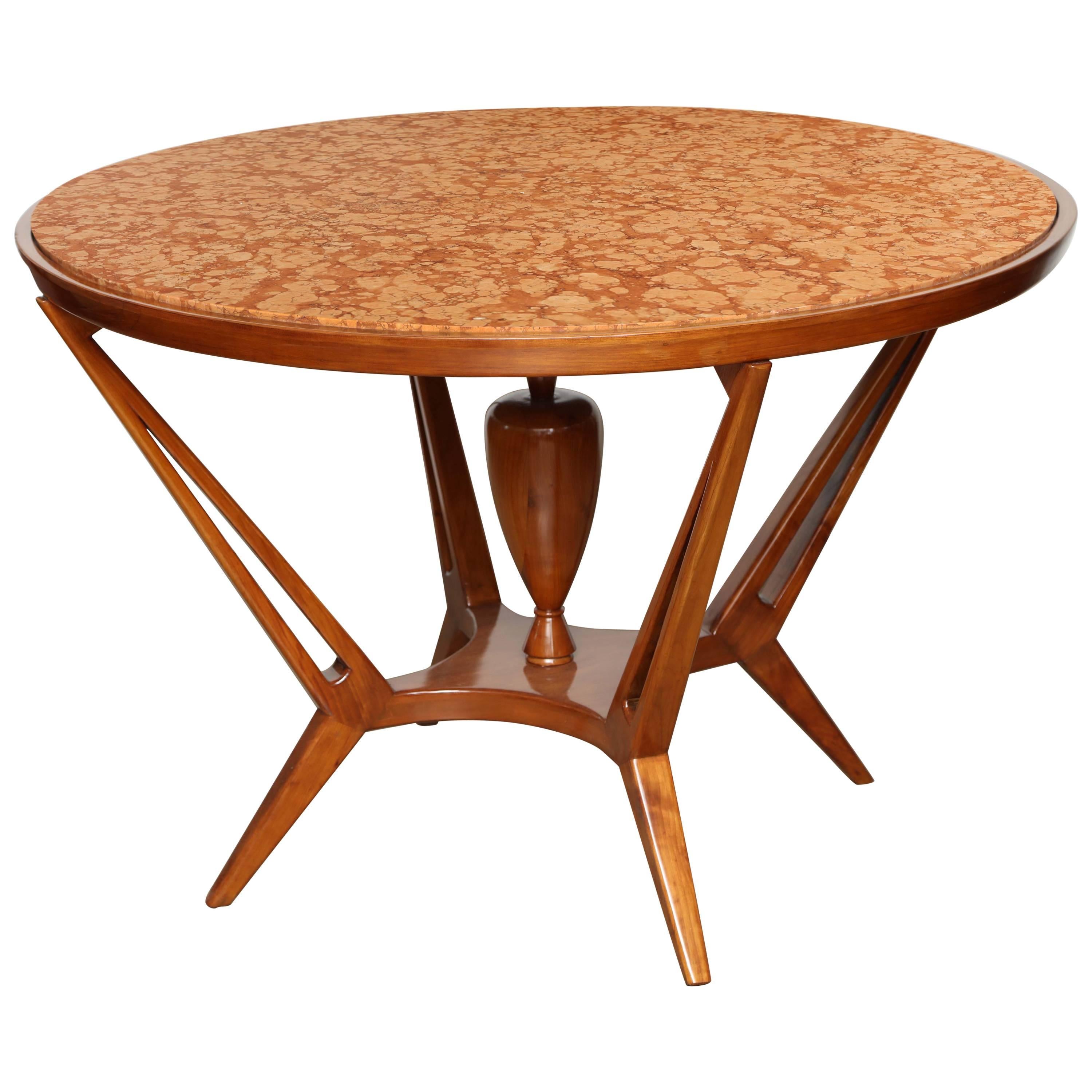 Dassi round marble dining table made in Italy 1955 For Sale