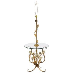 Decorative Gilt Metal Floor Side Table Lamp 10