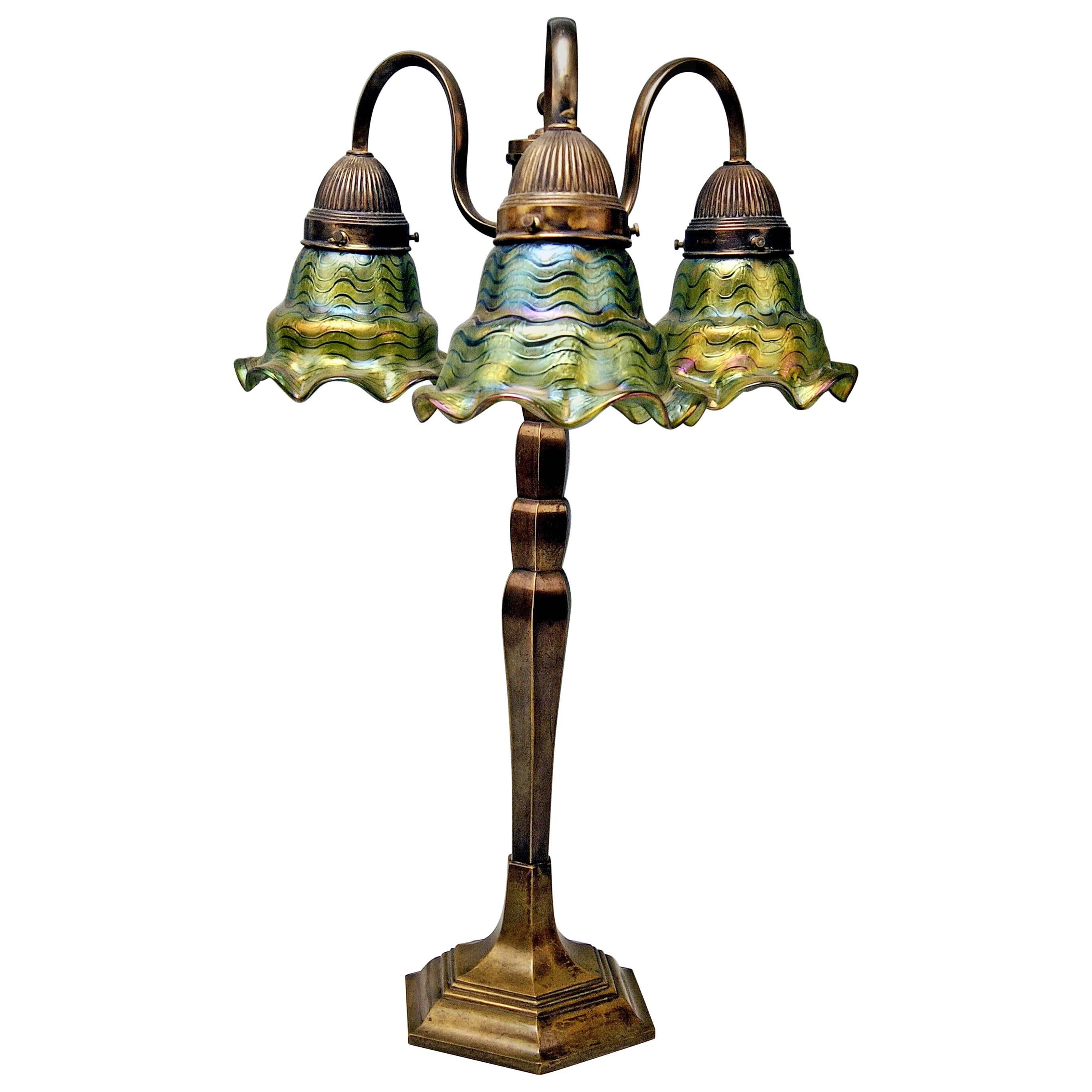 Table Lamp Pallme Koenig & Habel Elisabeth Factory Bohemia Art Nouveau made 1920