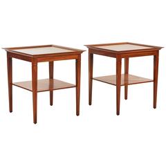 Pair of Mid-Century Two-Tier English Side Tables