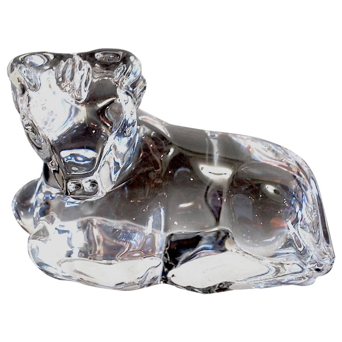 Baccarat Crystal Ox Figurine