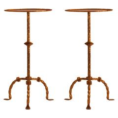Pair of Mid-Century Gilt Metal Side Tables 9