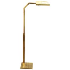 Retro Frederick Cooper Adjustable Brass Floor Lamp