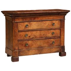 19th Century, French Louis Philippe Walnut Miniature Commode with Marquetry