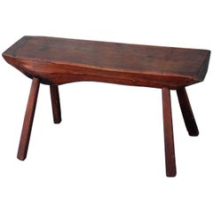 Early 19th Century Split Log Redwood Bench or Table