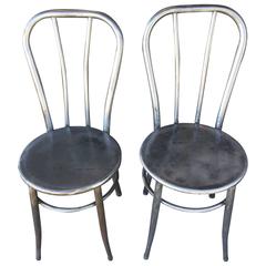 Two Steel "Bentwood" Bistro Chairs, 1930 6