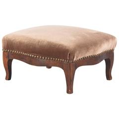 Louis Philippe Style Walnut Foot Stool, Early 1900s