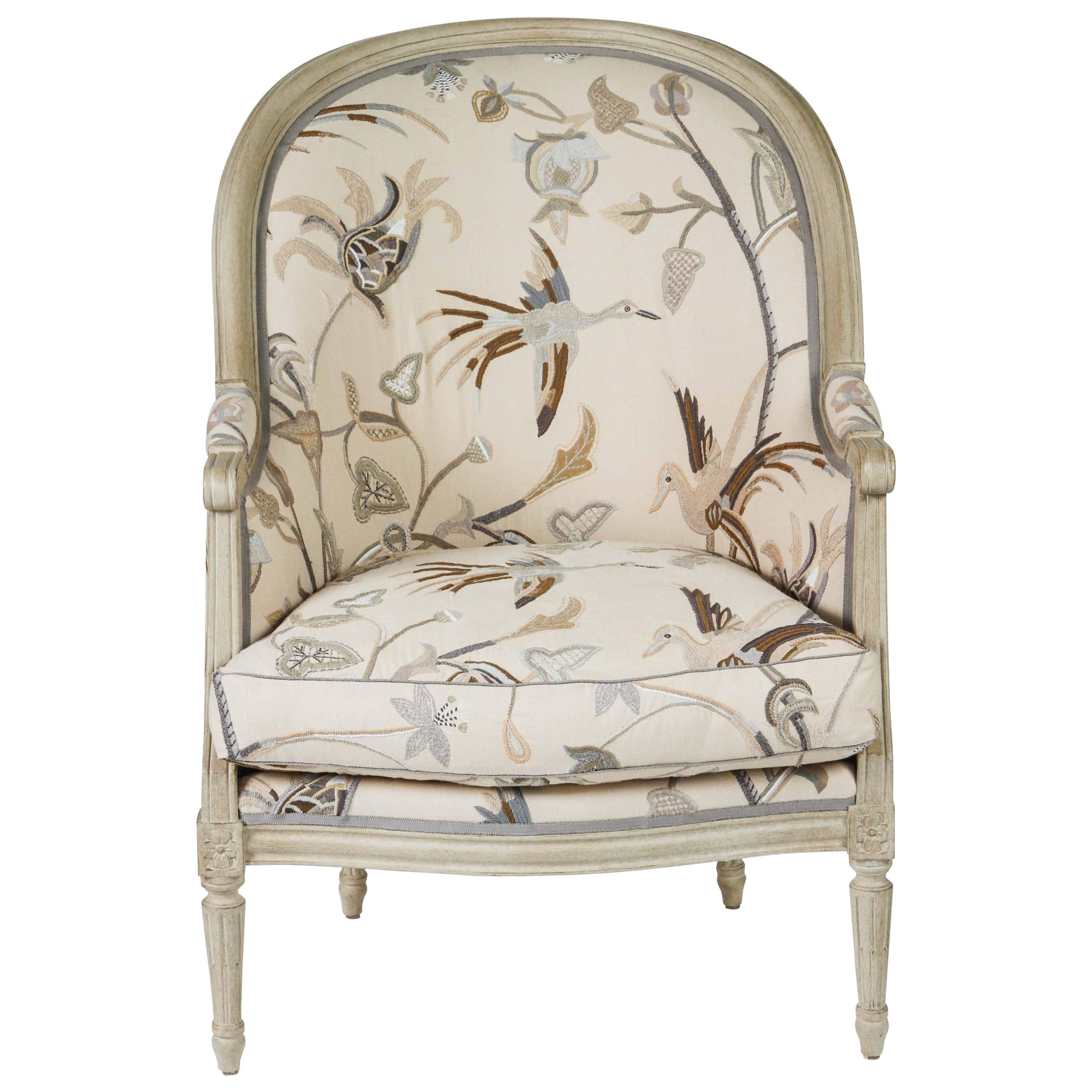 Hollyhock "Mimi" Chair Inspired by a 19th Century Bergere For Sale