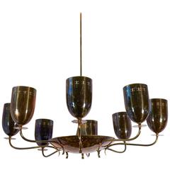 German Mid-Century Modern Eight-Arm Chandelier 1