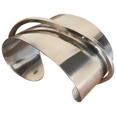 Henry Steig Sterling Silver Modernist Cuff, 1950s