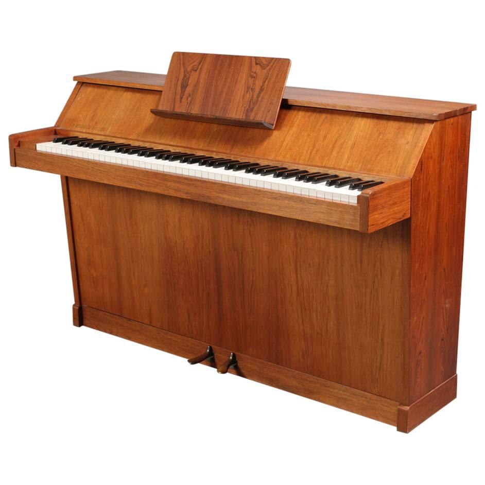 Danish Modern Console Piano of Well-Figured Rosewood