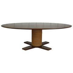 Large Rope and Wood Dining Table