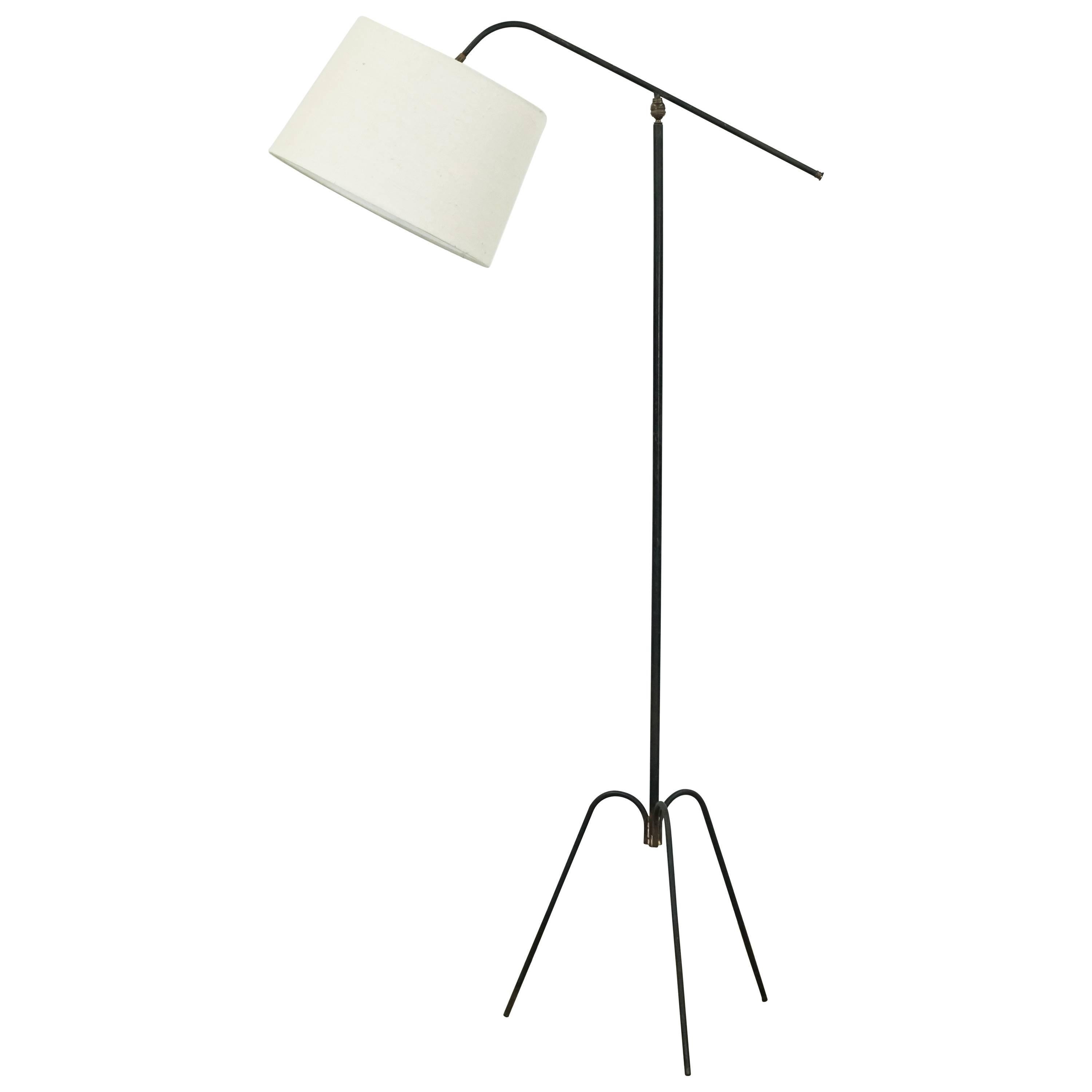 Iron Reading Floor Lamp with Arched Legs